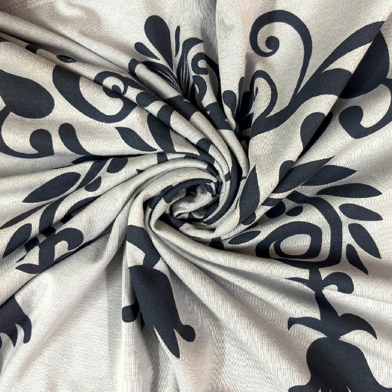 Bodycomfy 100% Cotton Hosiery King Size Fitted Bedsheet – Motif Panel Print