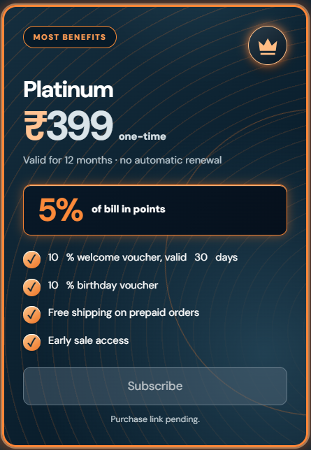 The Bodycare Club Platinum Membership
