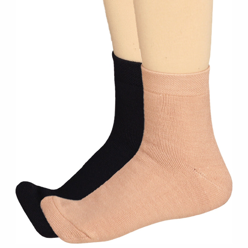 Bodycare Womens Mid Calf Solid Socks Pack Of 2