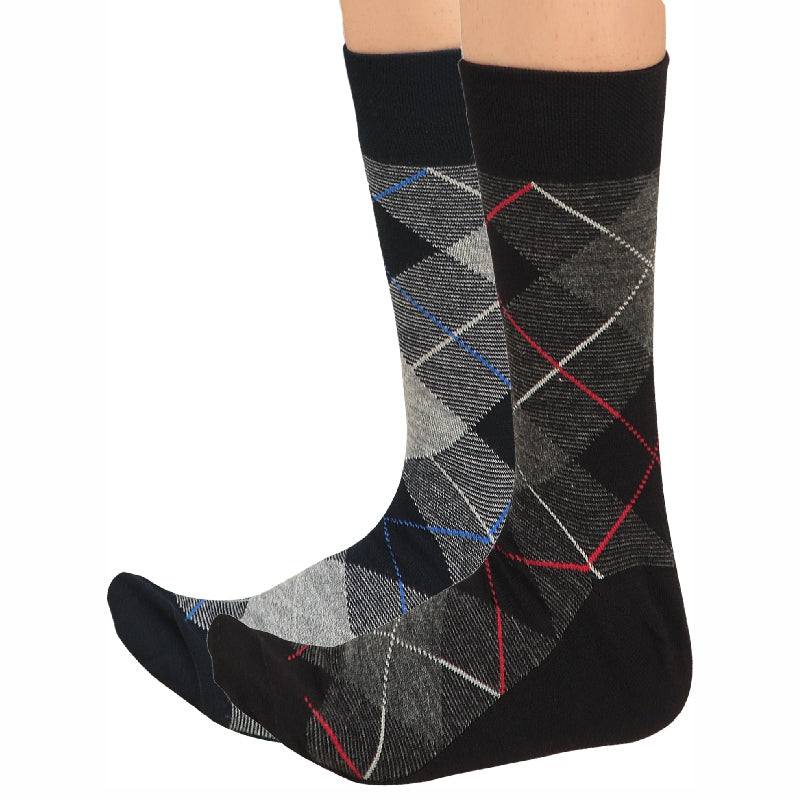 Bodycare Mens Calf Length Printed Socks Pack Of 2