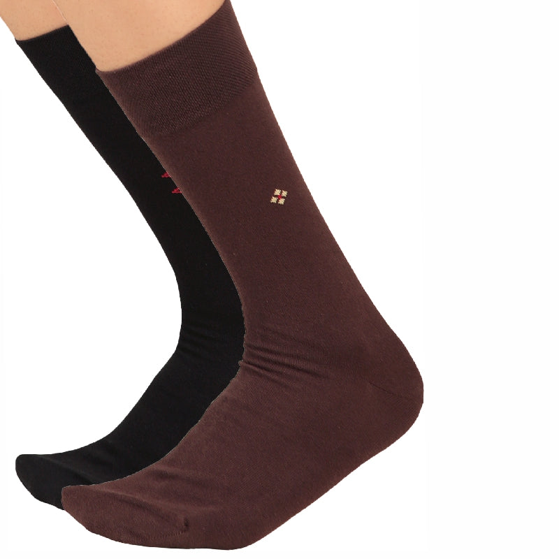 Bodycare Mens Calf Length Solid Socks Pack Of 2