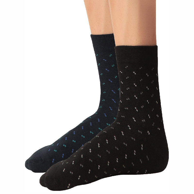 Bodycare Mens Mid Calf Printed Socks Pack Of 2