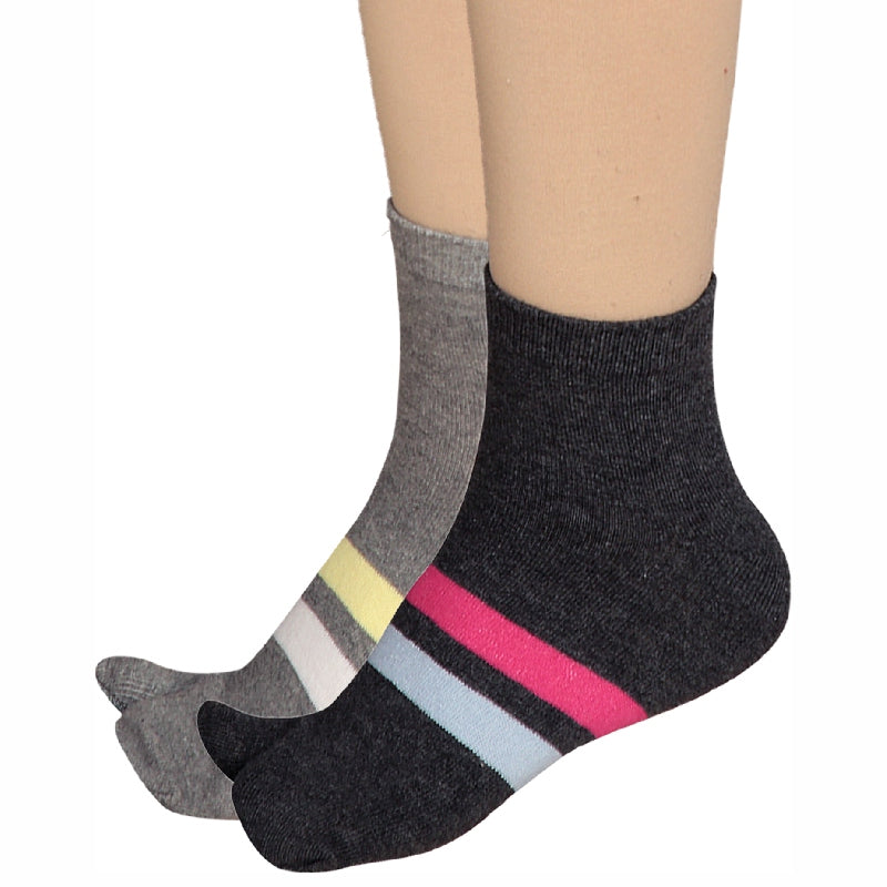 Bodycare Womens Ankle Length Thumb Socks Pack Of 2