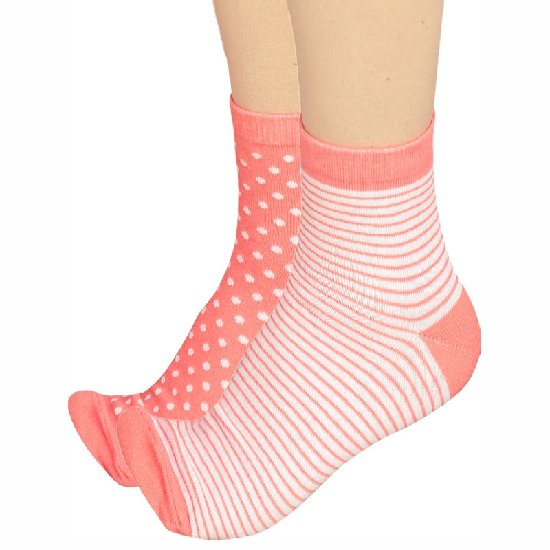 Bodycare Womens Mid Calf Printed Socks Pack Of 2