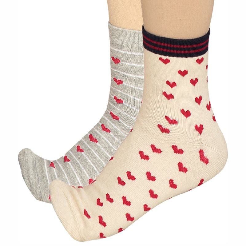 Bodycare Womens Mid Calf Printed Socks Pack Of 2