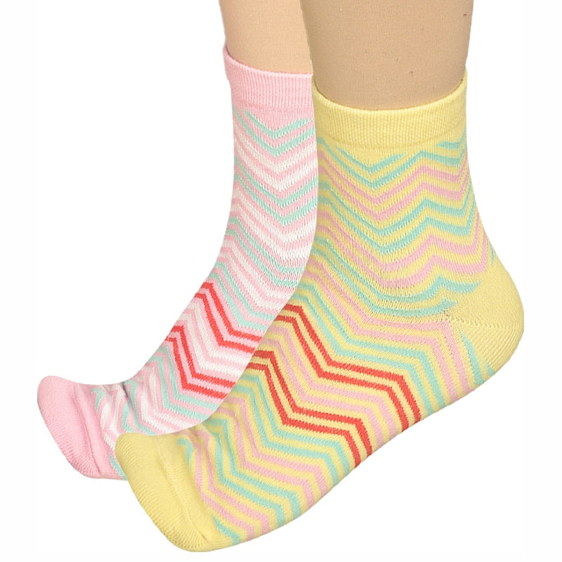 Bodycare Womens Mid Calf Printed Socks Pack Of 2