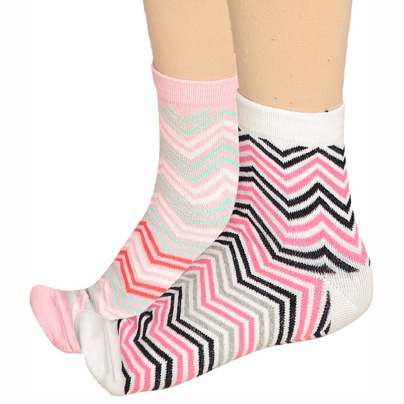 Bodycare Womens Mid Calf Printed Socks Pack Of 2
