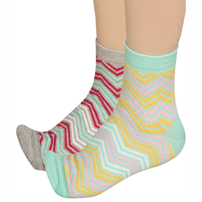 Bodycare Womens Mid Calf Printed Socks Pack Of 2