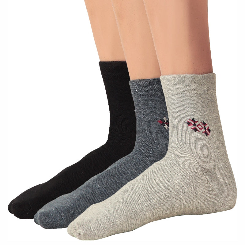 Bodycare Mens Mid Calf Solid Socks Pack Of 3