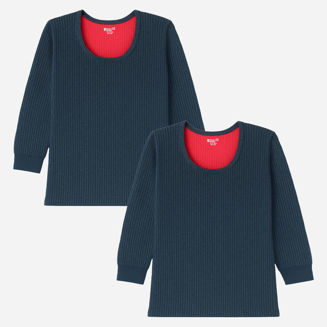 Unisex Antibacterial Thermal Top Round Neck Full Sleeves Pack of 2 - Bodycare