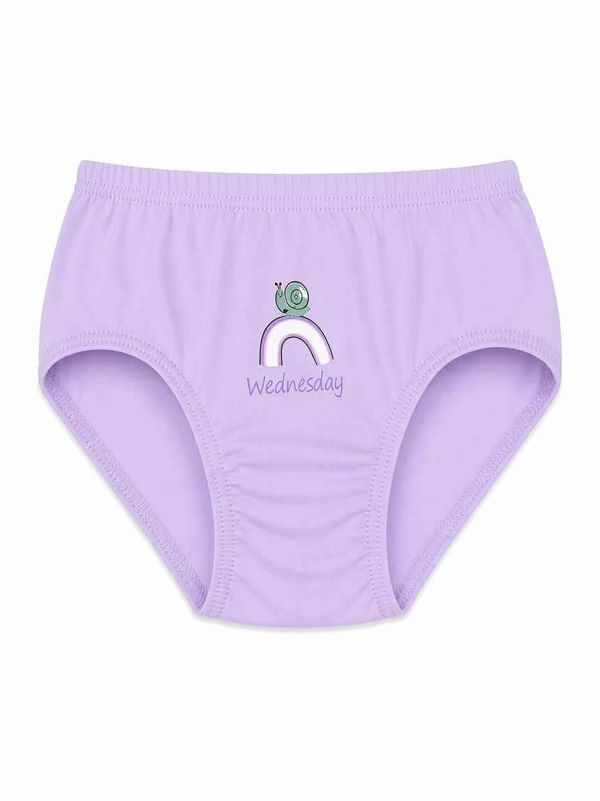 Girls 100% Cotton Panty Inner Elastic Pack of 3