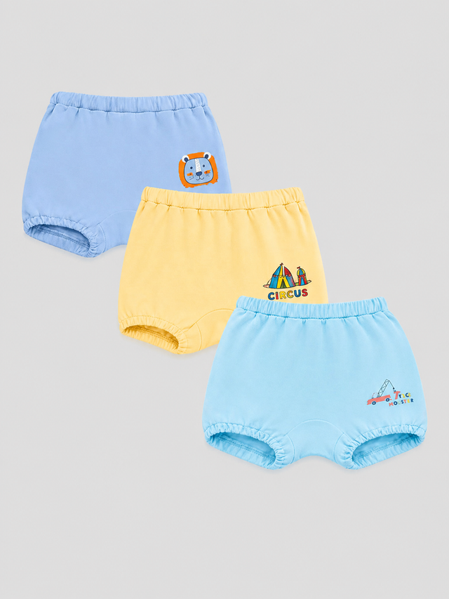 Baby Boys Trunk Innerwear with Inner Elastic for Easy Wear, Everyday Comfort and Wardrobe Essentials - Pack of 3