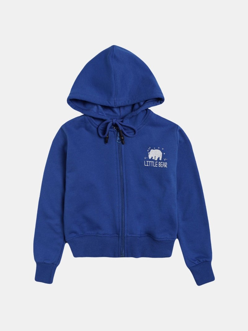 DYCA Boys Fleece Jacket Full Zipper Full Sleeves Solid