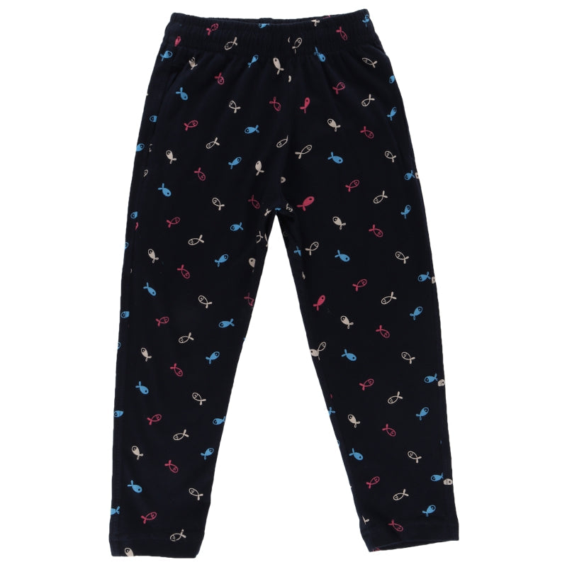 DYCA Girls Cotton Track Pant Self Design