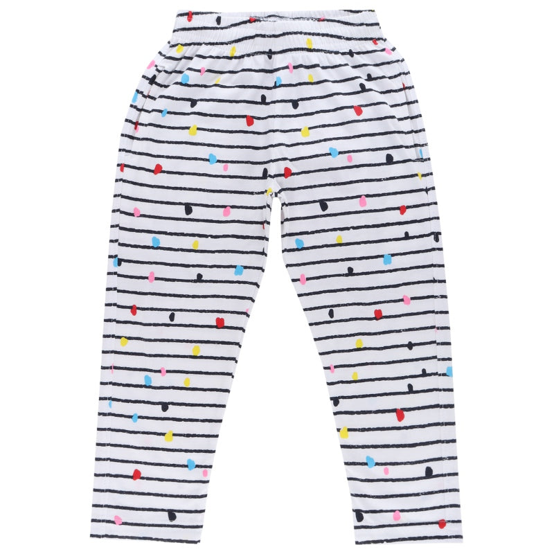 DYCA Girls Cotton Track Pant Self Design