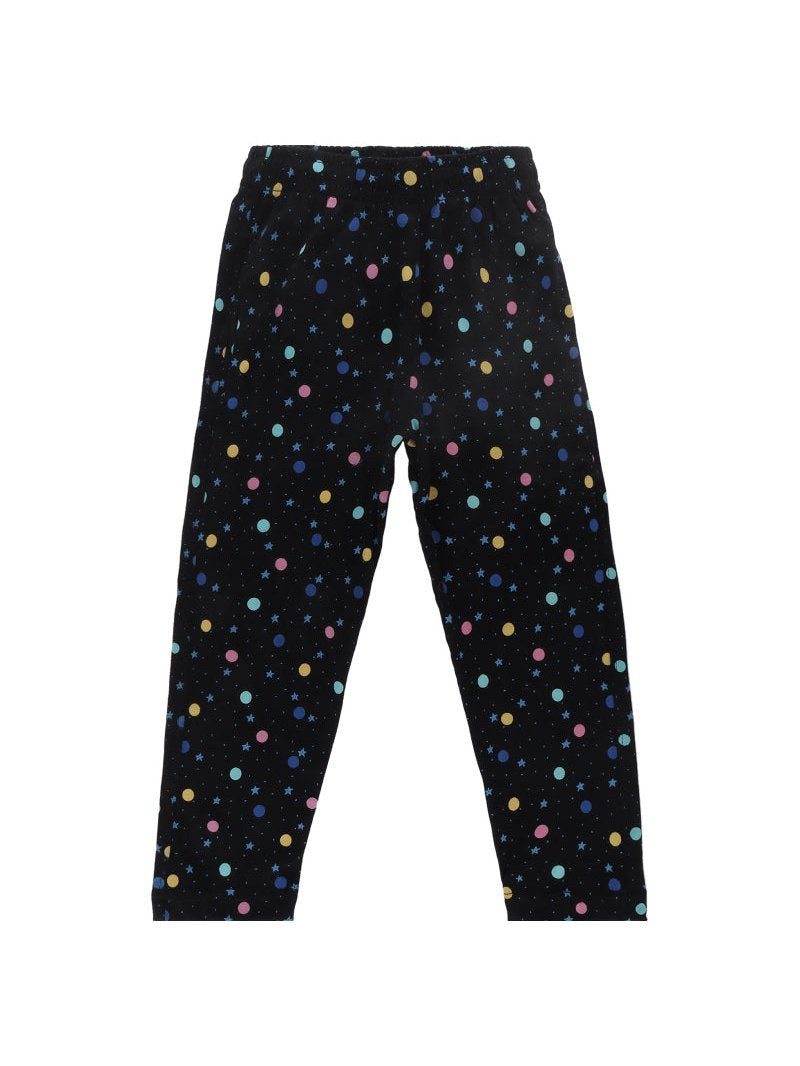 DYCA Girls Cotton Track Pant Self Design