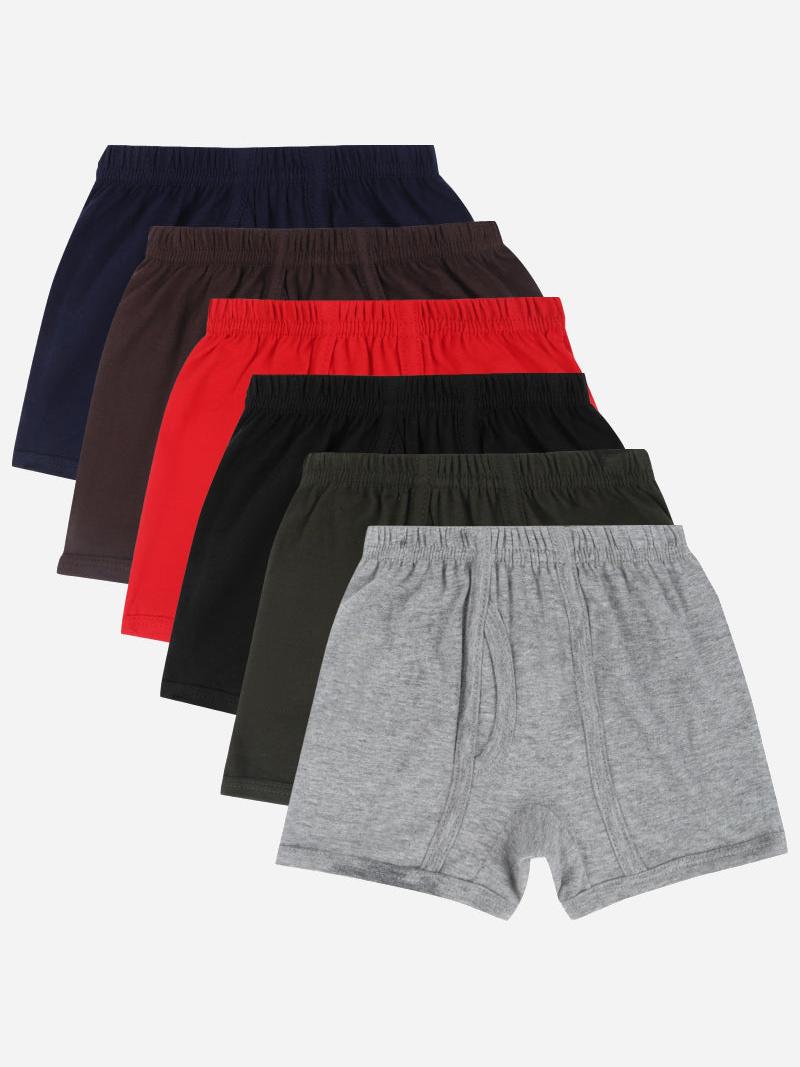 DYCA Boys Cotton Solid Trunk Pack Of 6
