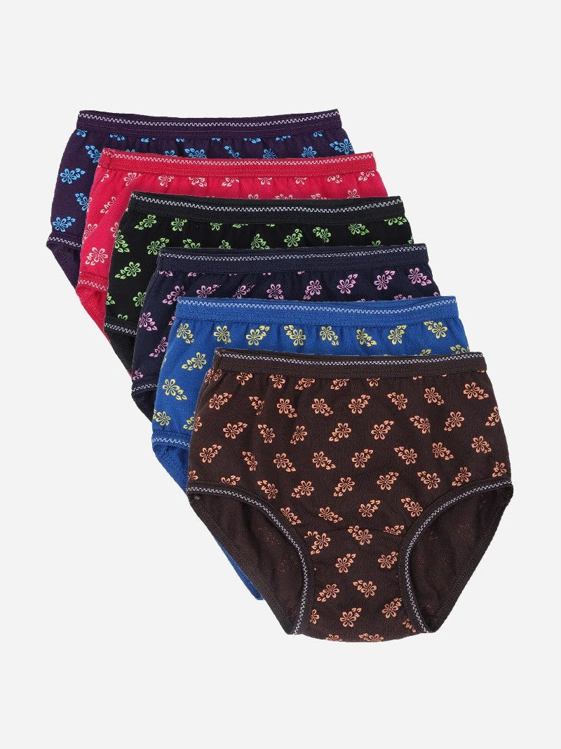 DYCA Girls Cotton Printed Panty Pack Of 6
