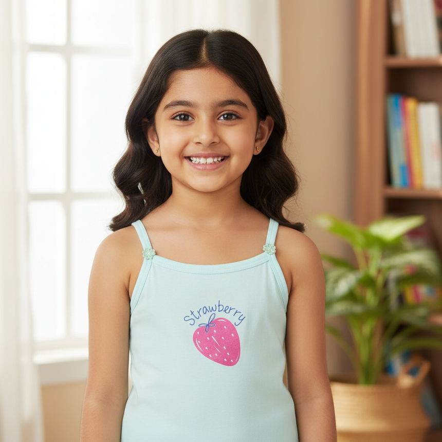 Girls Vest Dori Neck Sleeveless Pack of 4 - Bodycare