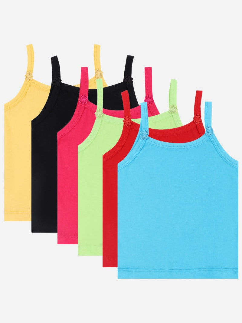 DYCA Girls Vest Dori Neck Sleeveless Pack Of 6