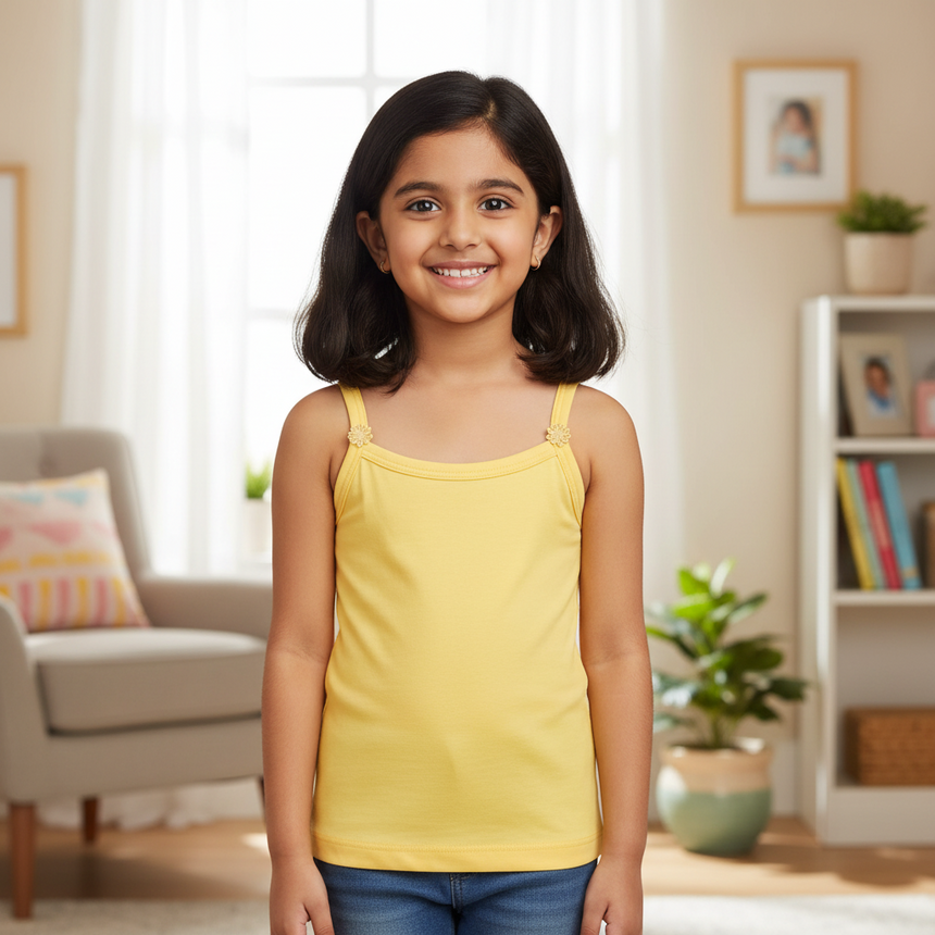 DYCA Girls Vest Dori Neck Sleeveless Pack Of 6