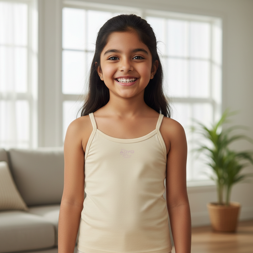 Dyca Girls Sleeveless Solid Vest Pack Of 4