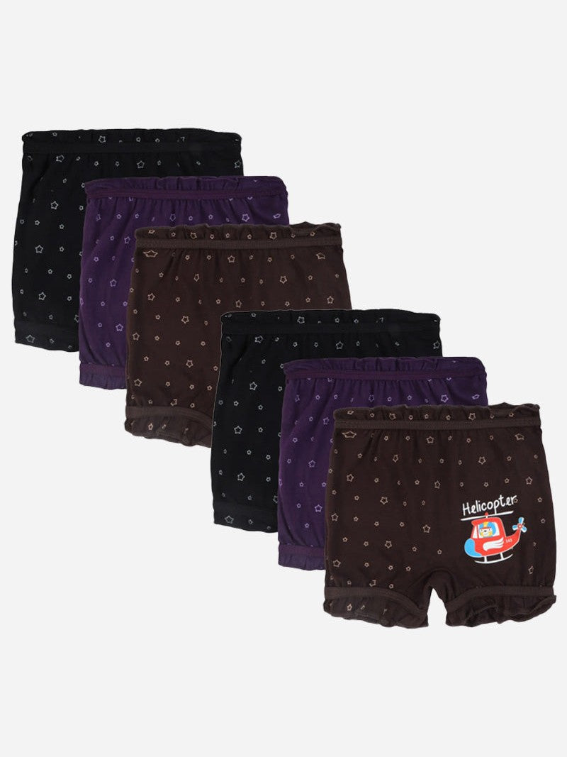 DYCA Unisex Printed Bloomer Pack Of 6