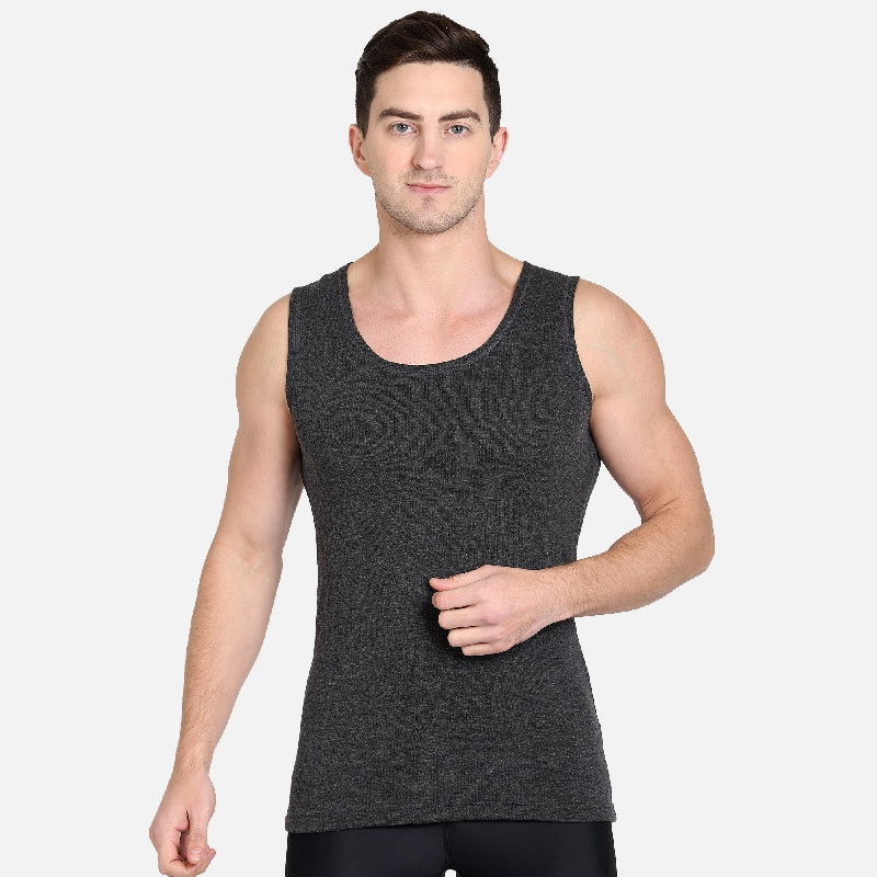 DYCA Thermal Men Top Round Neck Sleeveless Solid