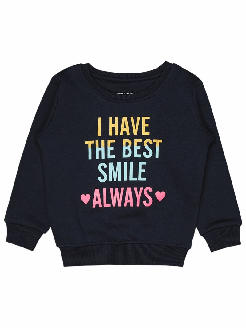 Bodycare Girls Fleece Round Neck Full Sleeves Sweat Shirt