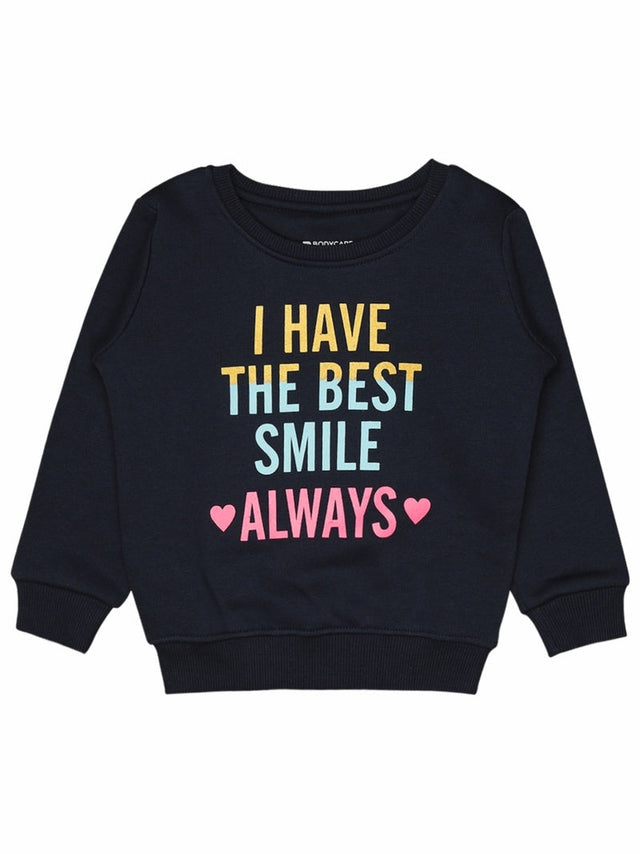 Baby Girls Sweatshirt Round Neck Full Sleeves - Bodycare