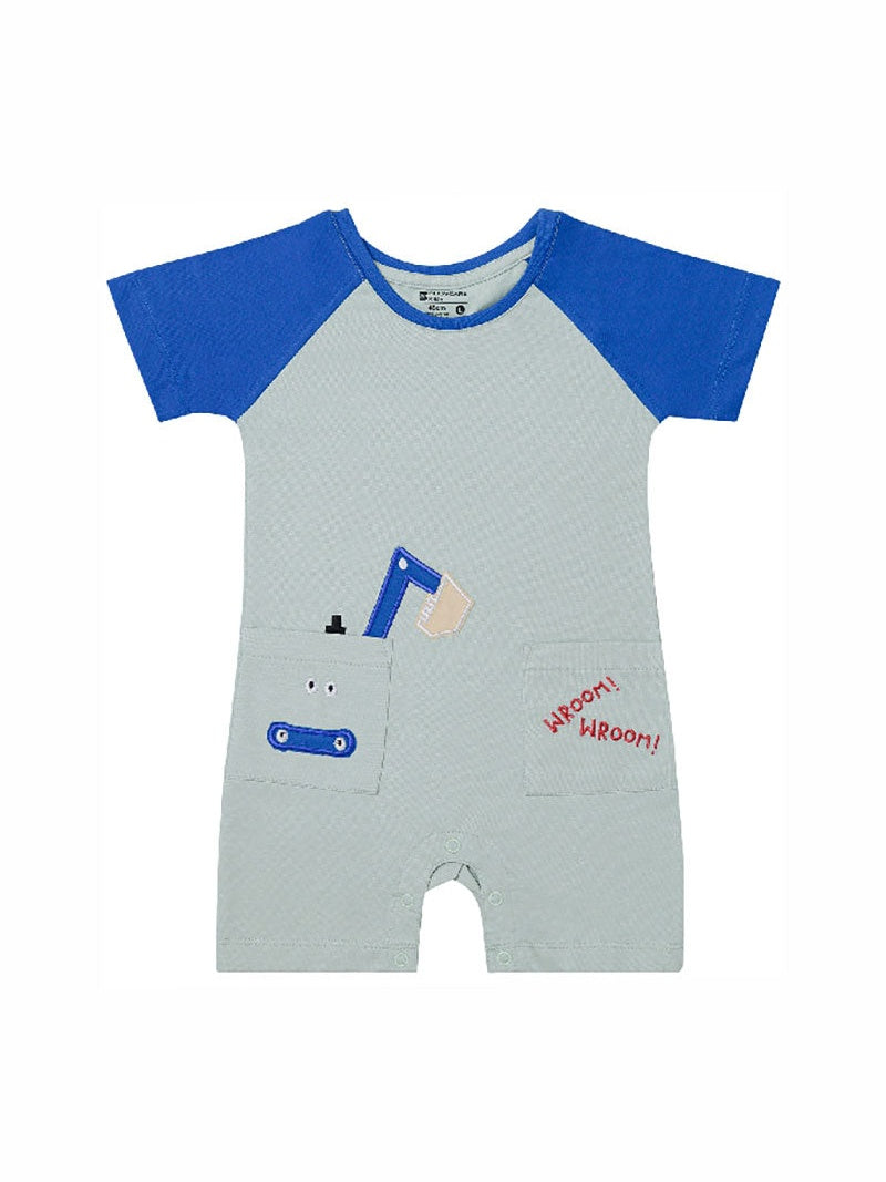 Bodycare Boys Round Neck Half Sleeves Solid Romper