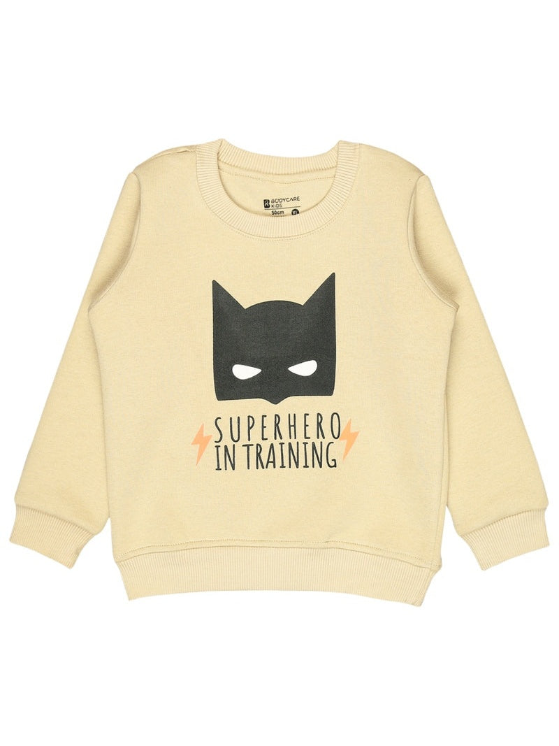 Bodycare Boys Fleece Round Neck Full Sleeves Printed Sweat Shirt