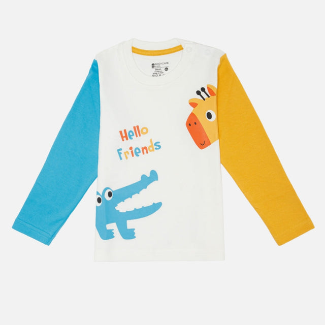 Baby Boys Interlock Cotton T-Shirt with Soft Breathable Fabric, Regular Fit and Durable Everyday Comfort