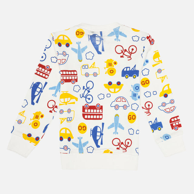 Boys Round Neck Full Sleeve Sweatshirt for Casual Winter Wear, Cozy Comfort and Easy Everyday Styling