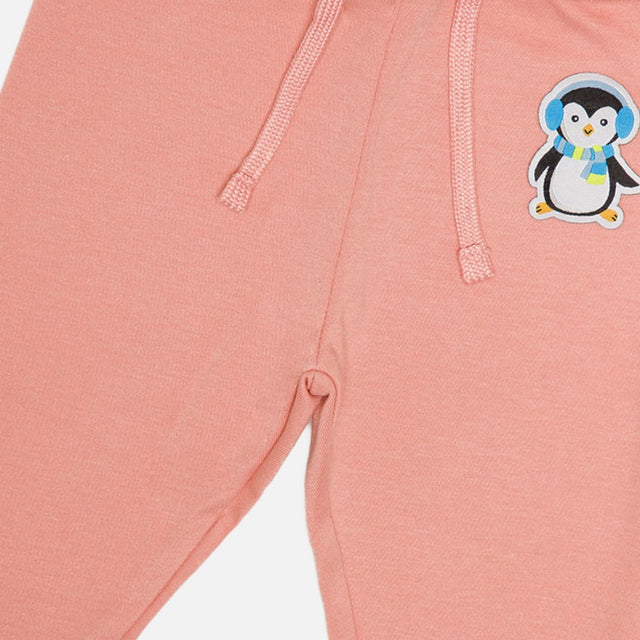 Baby Girls Cotton Printed Track Pant Joggers with Regular Fit for Casual Wear, Lounge Comfort and Easy Movement - Pack of 1