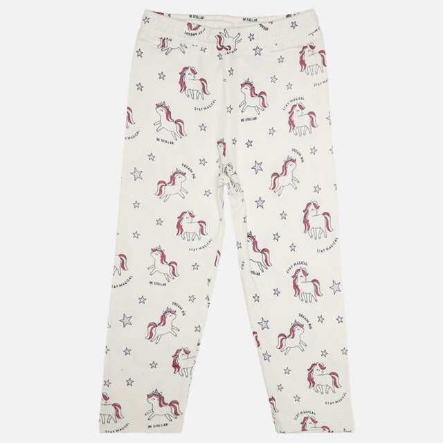 Baby Girls Interlock Cotton Track Pant with Regular Fit for Casual Wear, Jogger Comfort and Easy Movement