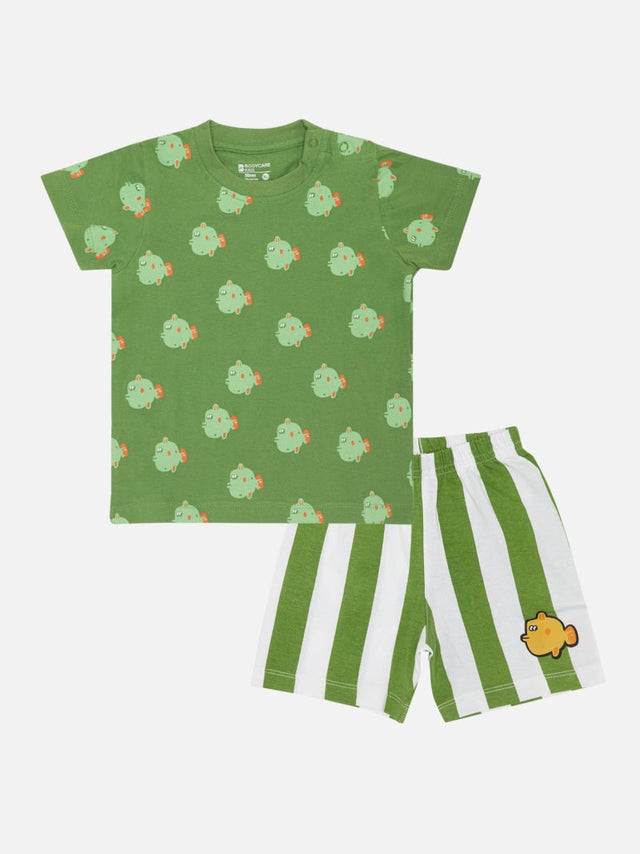 Boys Cotton Sets Round Neck Half Sleeves Pack of 1 - Bodycare