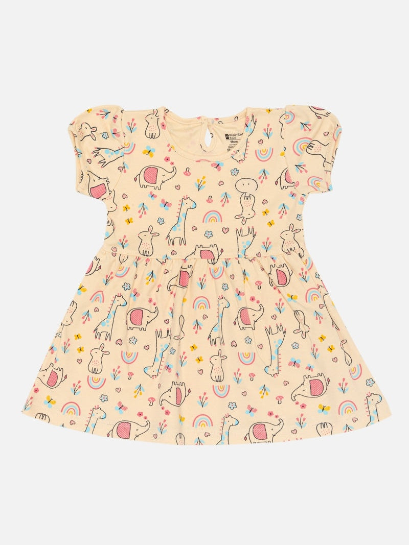 Bodycare Girls Frock Solid - Baby Banana