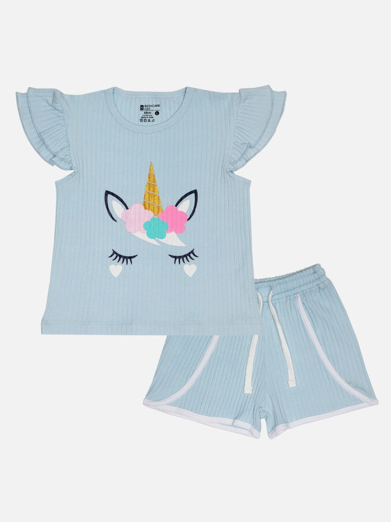 Bodycare Girls Night Suit - Pastel