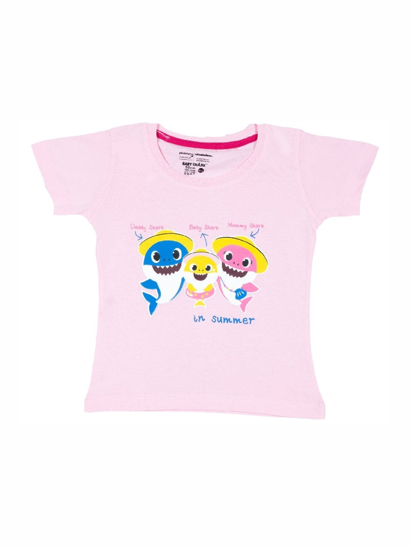 Bodycare Girls Round Neck Half Sleeves Printed Tshirt