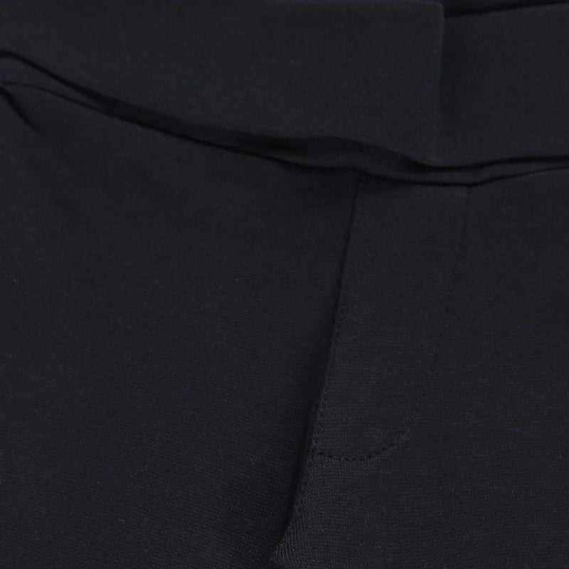 Close-up of black kids' innerwear fabric with soft, comfortable stitching detail