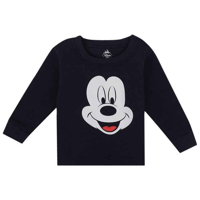 Baby Boys Mickey & Friends T-Shirt Round Neck Full Sleeves - Bodycare