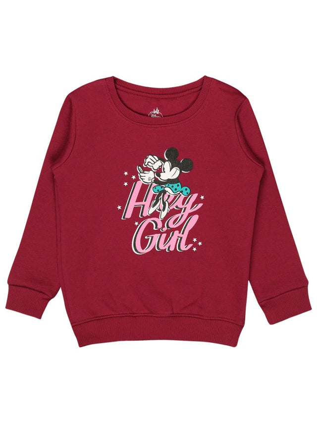 Baby Girls Minnie & Friends Sweatshirt Round Neck Full Sleeves - Bodycare