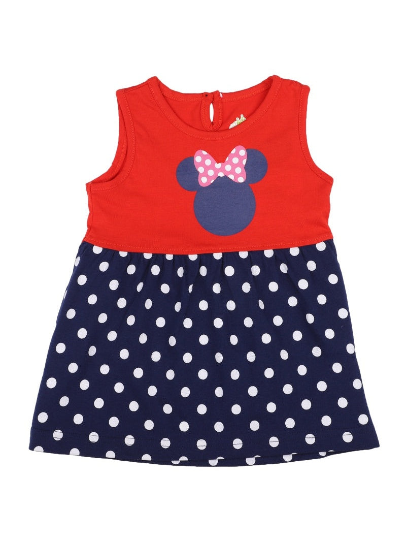 Bodycare Minnie & Friends Girls Cotton Frock Round Neck Sleeveless