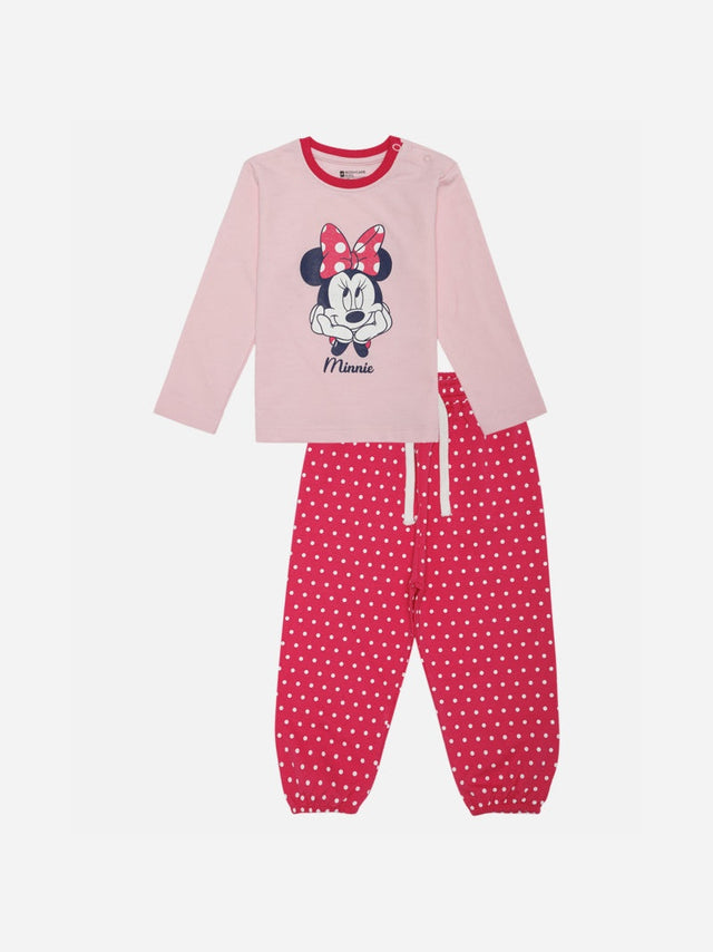 Baby Girls Character Print 100% Cotton Night Suit with Full Sleeves for Comfortable Sleepwear and Bedtime Use