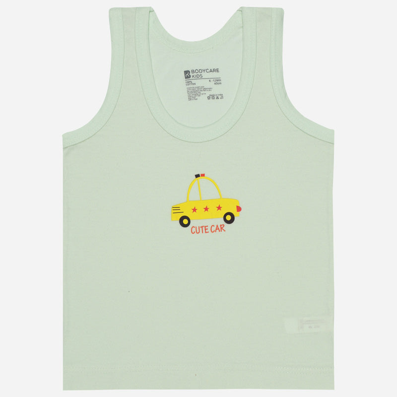 Bodycare Boys Cotton Vest Round Neck Sleeveless Solid Pack Of 6