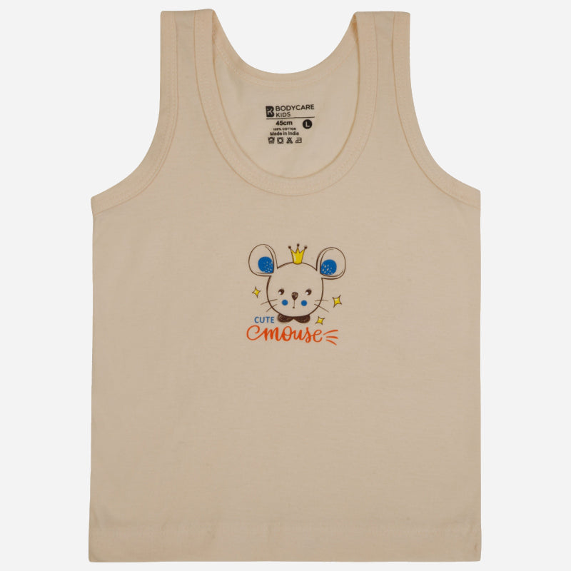 Baby Boys Cotton Vest Round Neck Sleeveless Pack of 5 - Bodycare