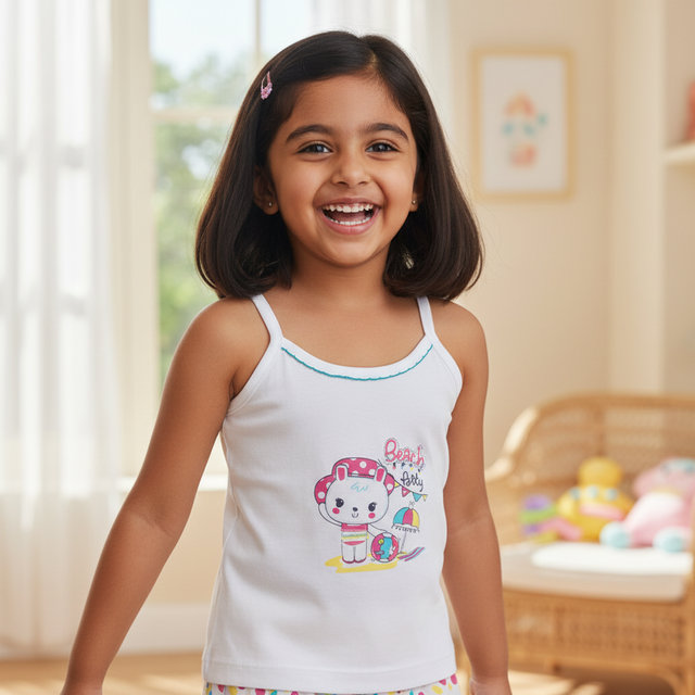 Baby Girls Vest Dori Neck Sleeveless Pack of 3 - Bodycare
