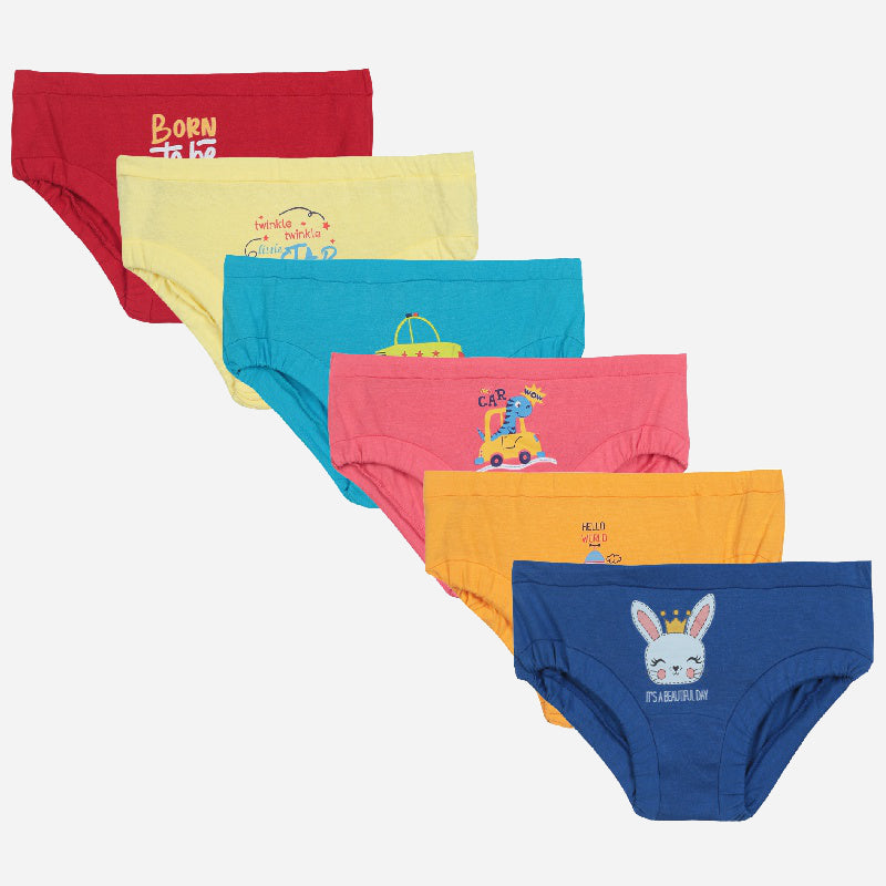 Bodycare Girls Cotton Panty Solid Pack Of 6