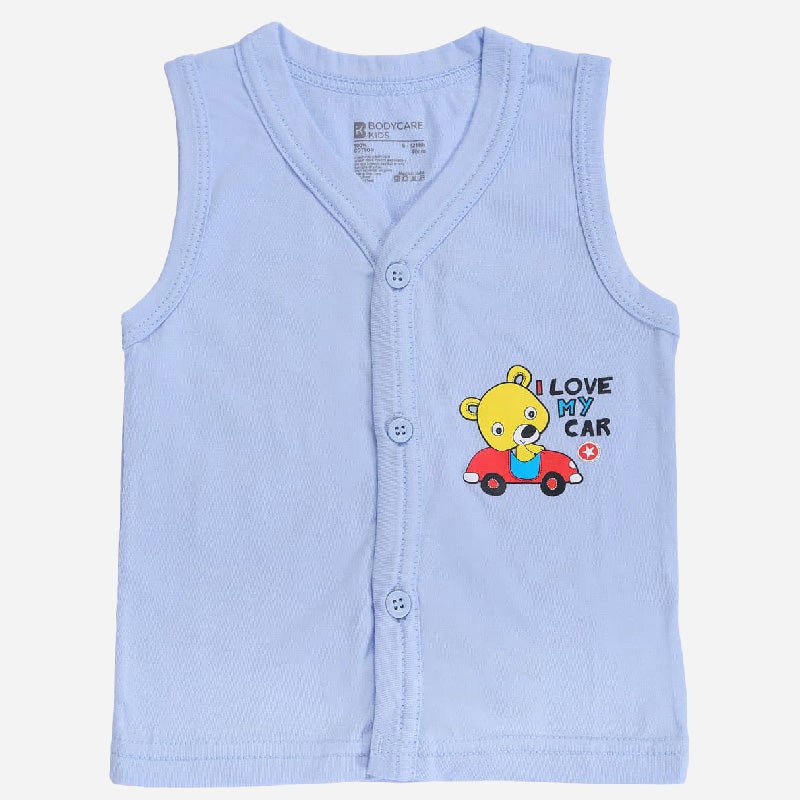 Bodycare Unisex Vest Front Open Half Sleeves Solid Pack Of 6
